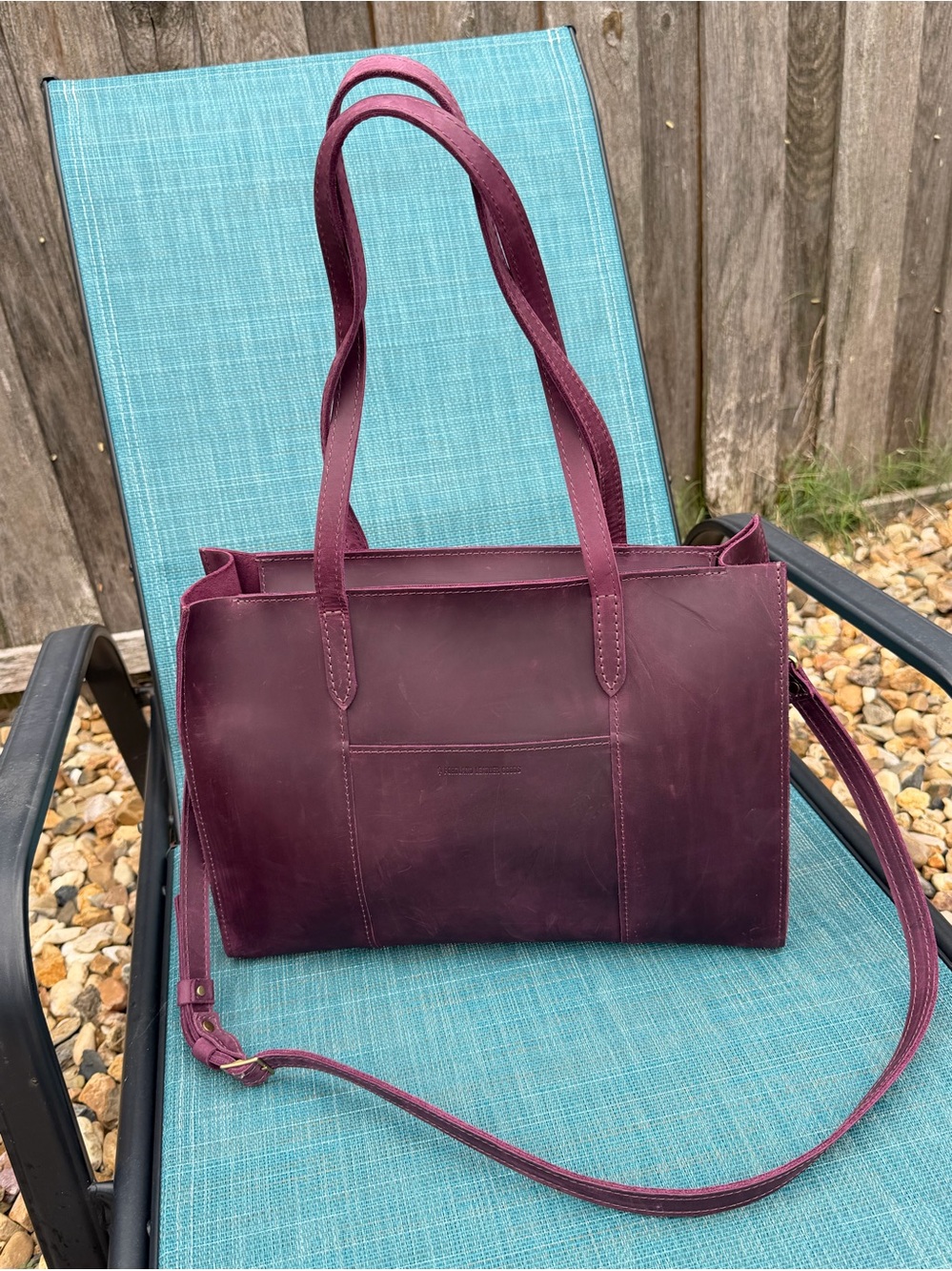 Portland Leather Oversized Larkspur Lola Tote - Picture 2 of 9